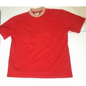 Clints Inc XL Short Sleeve Heavyweight T Shirt Tee Embossed Skate Red